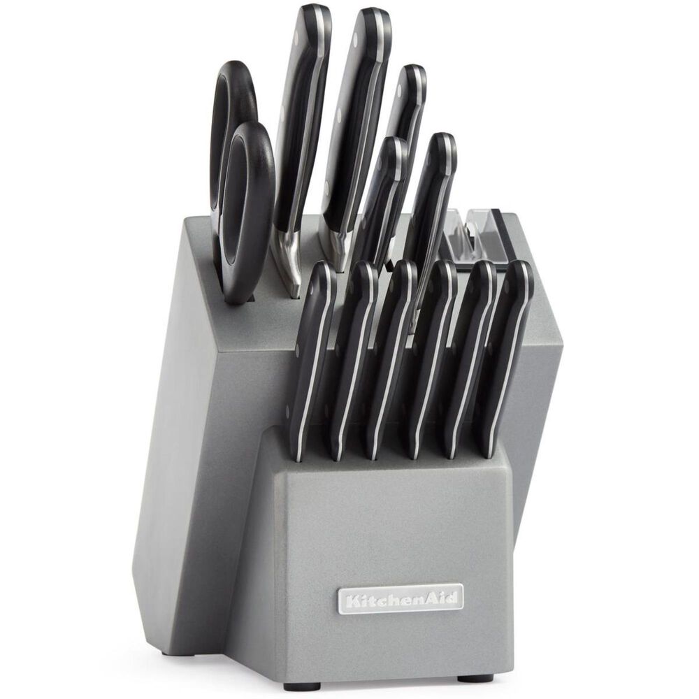 KitchenAid Classic Forged 14-Piece Triple Rivet Cutlery Set, , large