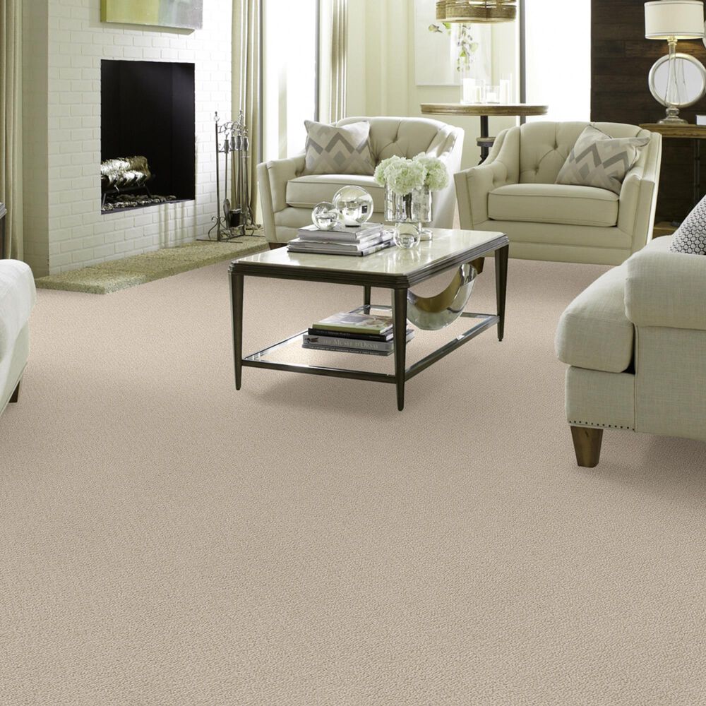 Shaw Detailed Statement Loop Carpet in French Linen, , large