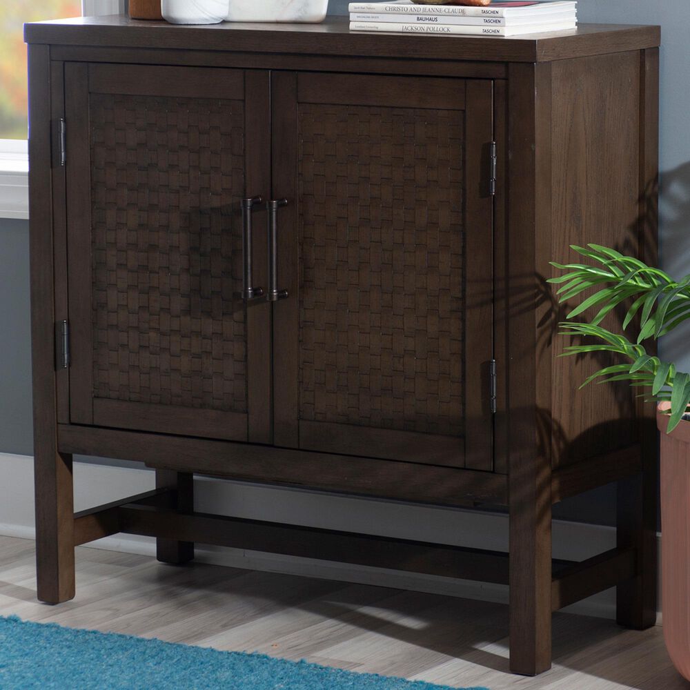 Linon Home Decor Malcolm 2-Door Accent Cabinet in Brown, , large