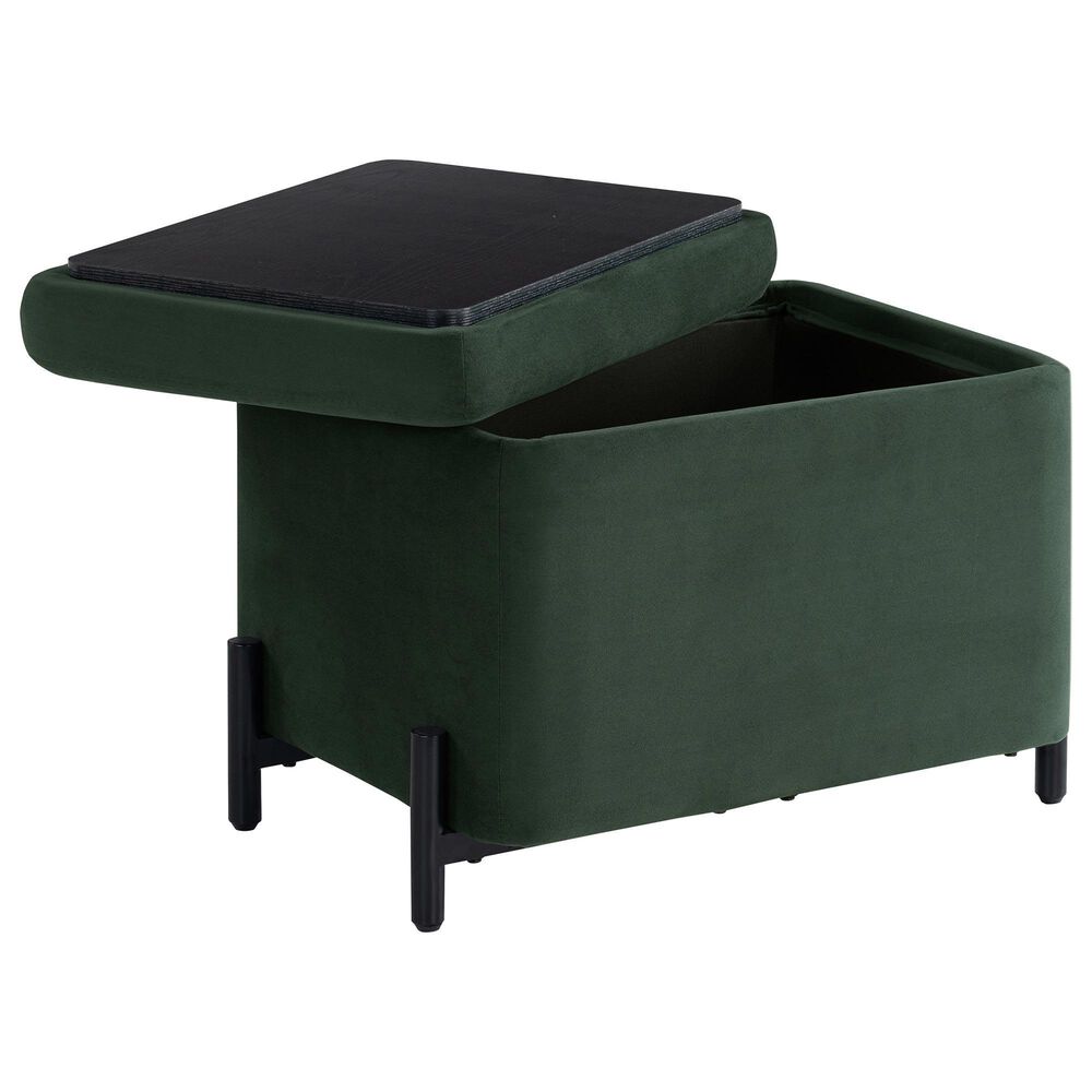 Lifestyle Solutions Kona Small Storage Ottoman in Green, , large