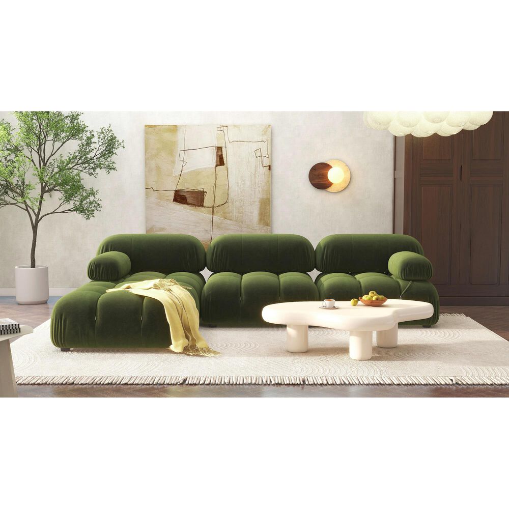 Jennifer Taylor Home Marcel Cocktail Ottoman in Olive Green, , large