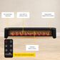 Classic Flame Duraflame 1500-Watt Electric Baseboard Space Heater with Thermostat and Remote Control, , large