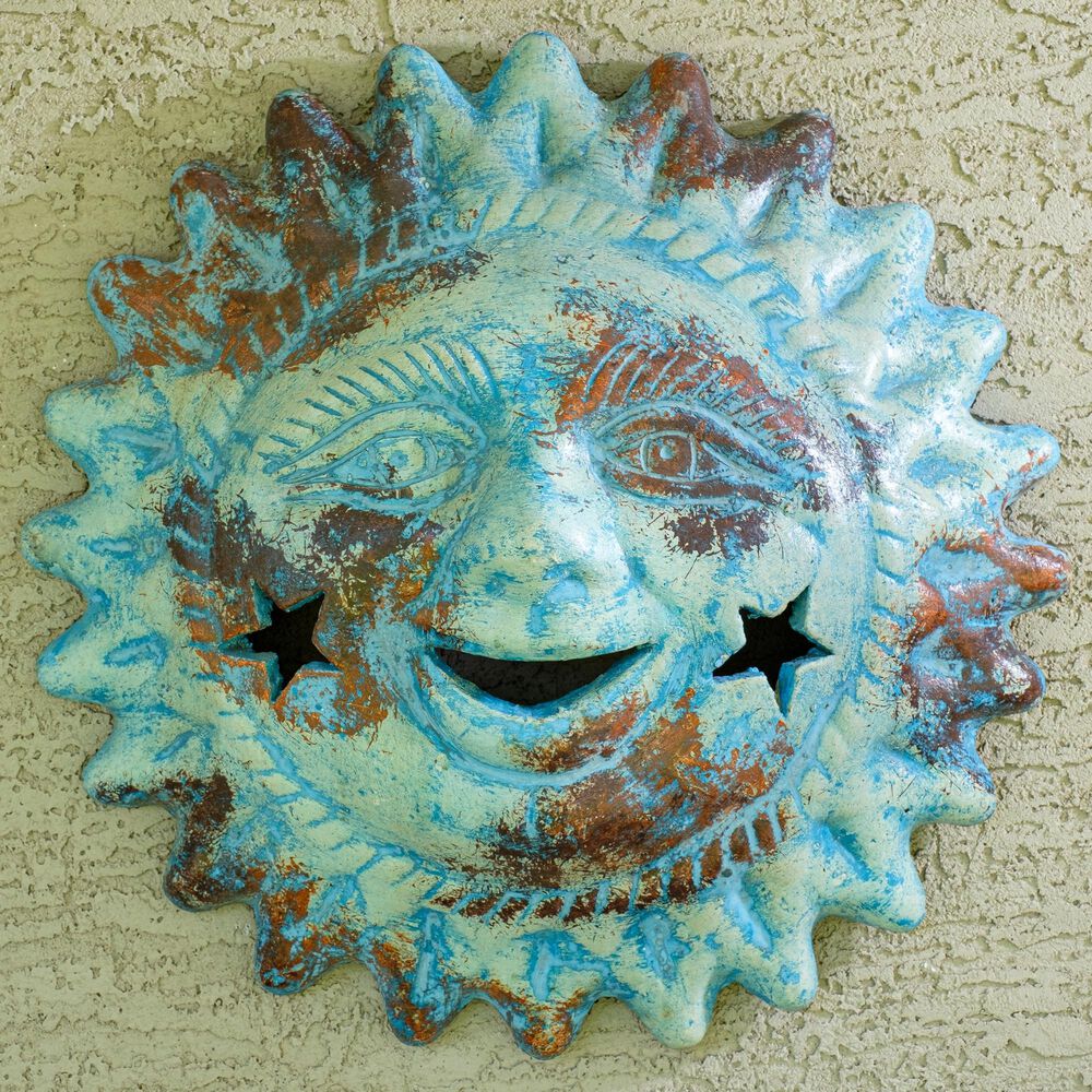Alfresco Home Apollo Patio Sun Face in Blue Dust, , large