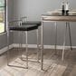 LumiSource Fuji Stackable Counter Stool with Black Faux Leather in Brushed Stainless Steel (Set of 2), , large