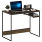 HOMLUX Moretti 35" Study Desk with Open Storage Space in Columbia Walnut, , large