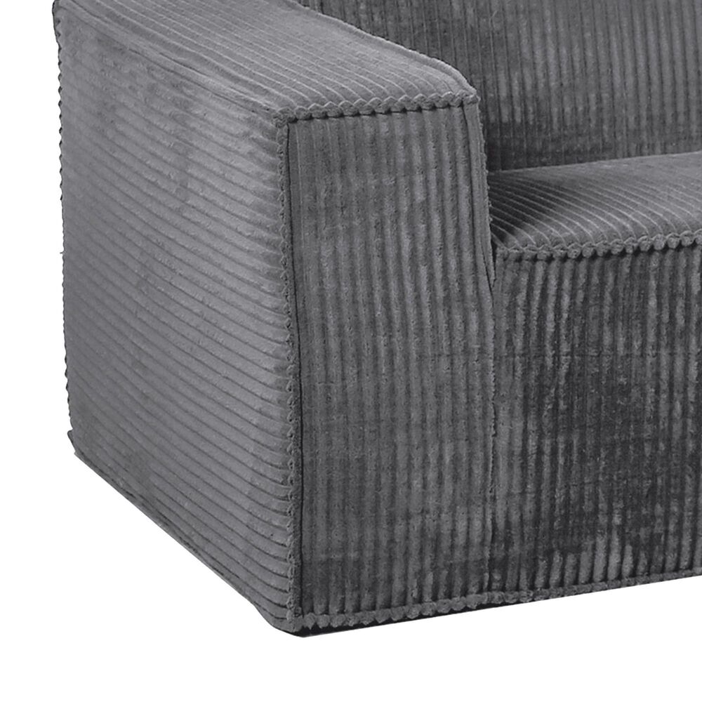 Furniture of America Facil 3-Piece Modular Track Arm Sofa in Dark Gray, , large