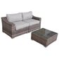 Hearth and Haven 2-piece Outdoor Wicker Conversation Set with Loveseat in Gray, , large
