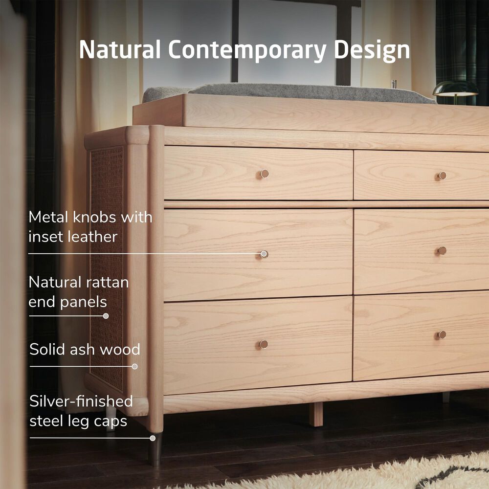 Maxi Cosi Kindred Brisa 6-Drawer Dresser in Whitewash Ash, , large