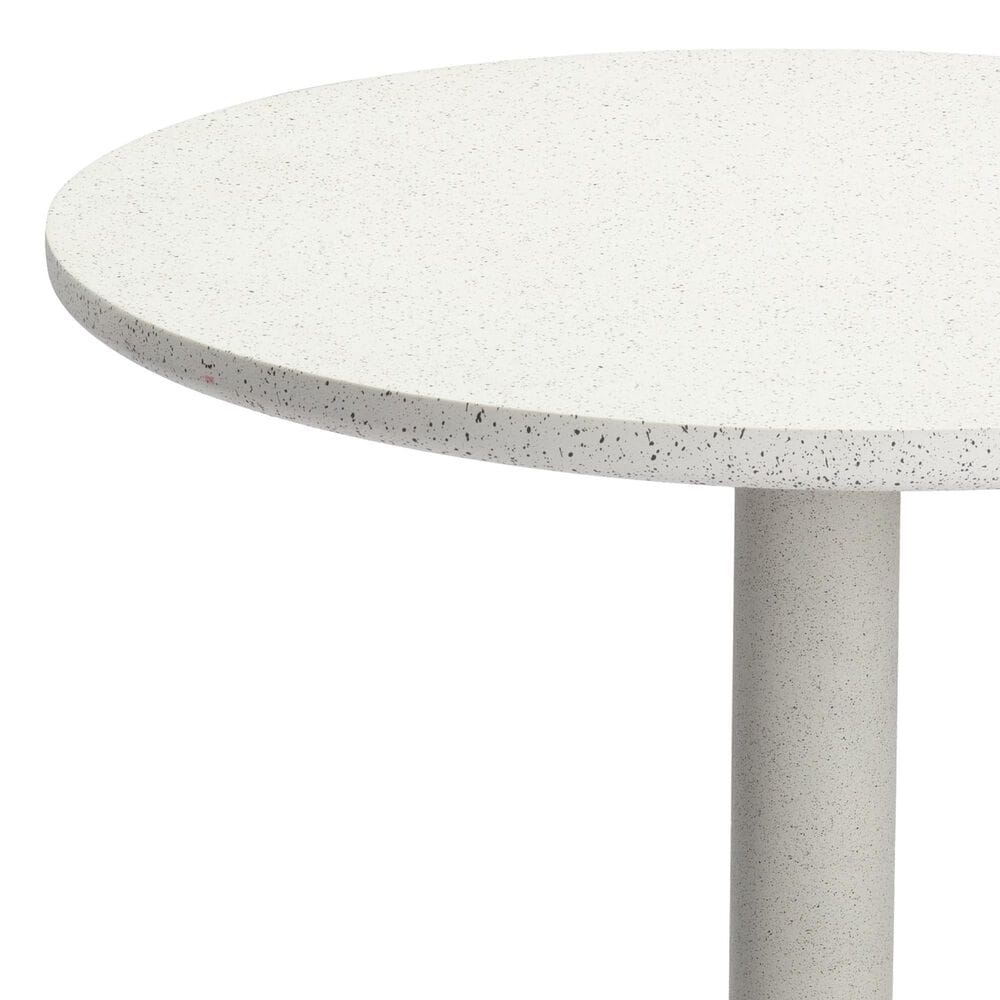 Zuo Modern Liora 28" Round Dining Table in White and Gray - Table Only, , large