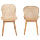 Baxton Studio Sabelle Side Chair in Natural Brown and Natural (Set of 2), , large
