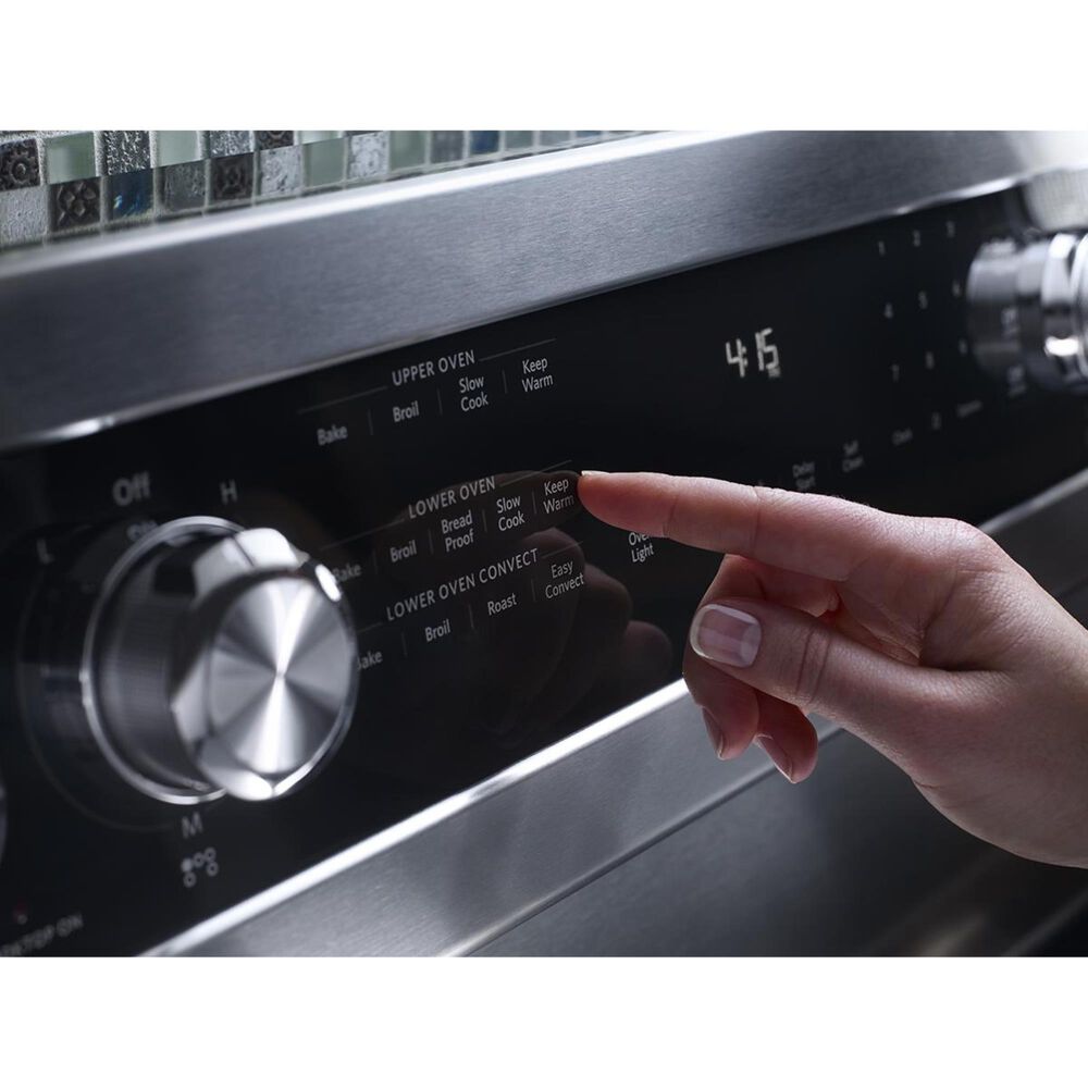 KitchenAid 30&quot; Freestanding Double Oven Electric Range in Stainless Steel, , large