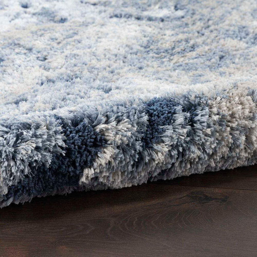 Nourison Dreamy Shag Abstract 4&#39; x 6&#39; Light Blue Area Rug, , large