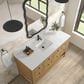 James Martin Vanities Breckenridge 60" Single Bathroom Vanity in Light Natural Oak with Single Hole 3 cm White Zeus Quartz Top and Rectangular Sink, , large