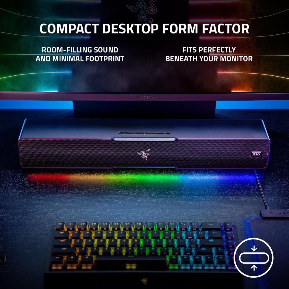 Razer Leviathan V2 PC Gaming Soundbar with Subwoofer in Black, , large
