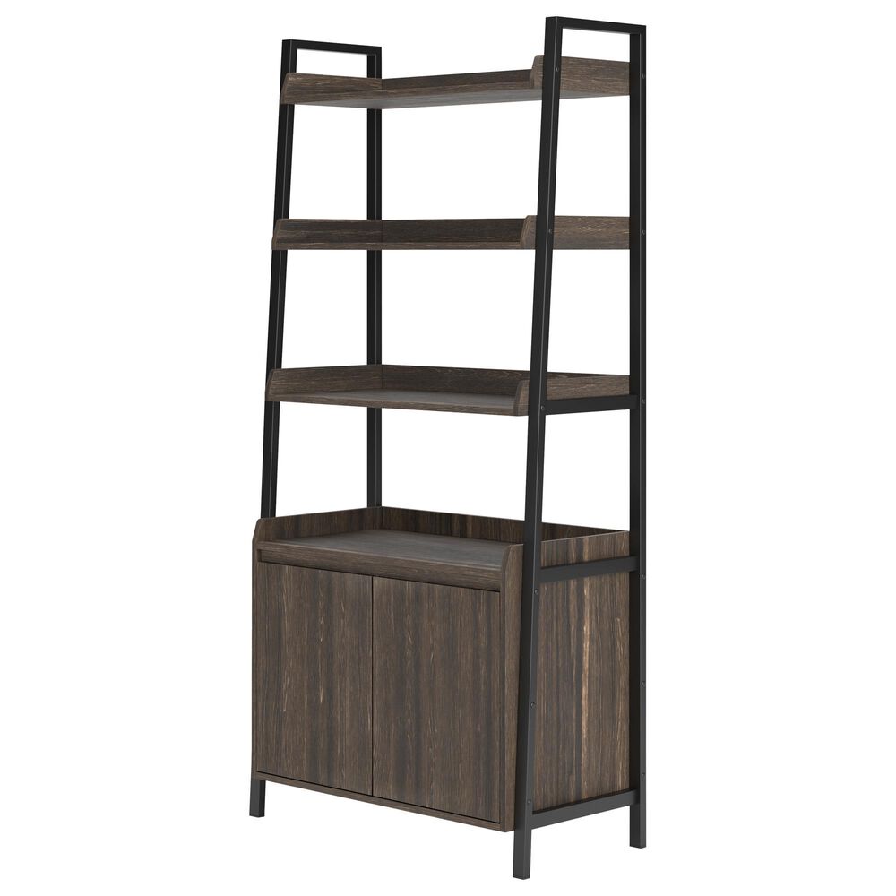 Ashley Zendex Bookcase in Dark Brown and Black, , large