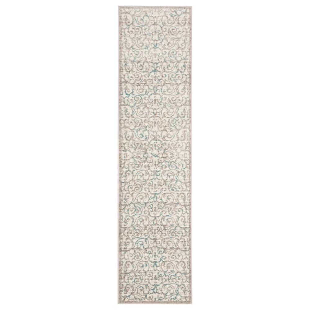 Safavieh Skyler SKY198D 2" x 8" Ivory and Blue Scatter Rug, , large