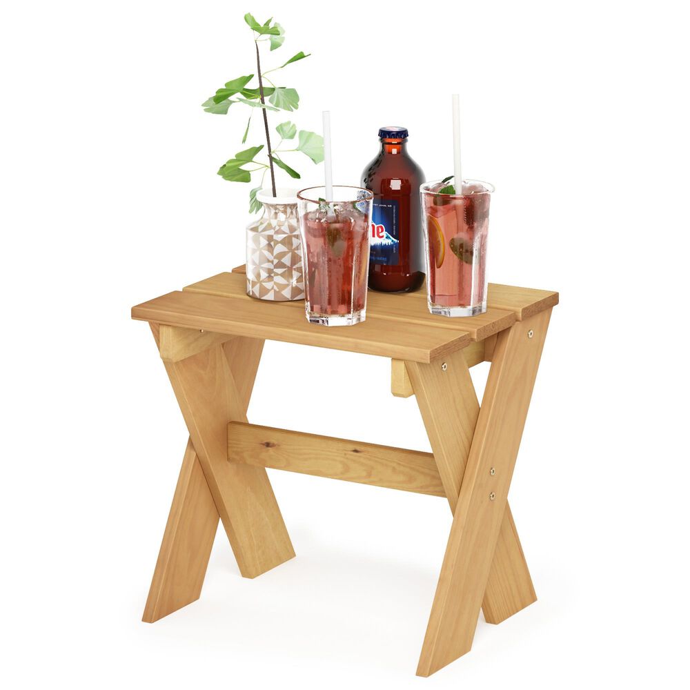 HOMLUX Patio End Table in Pine, , large