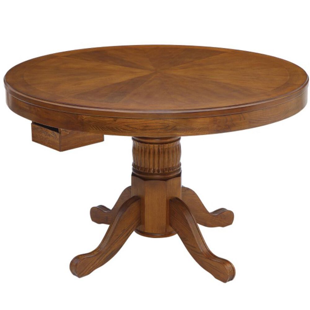 Pacific Landing Mitchell 3-in-1 Game Table with Accessories in Amber Oak, , large