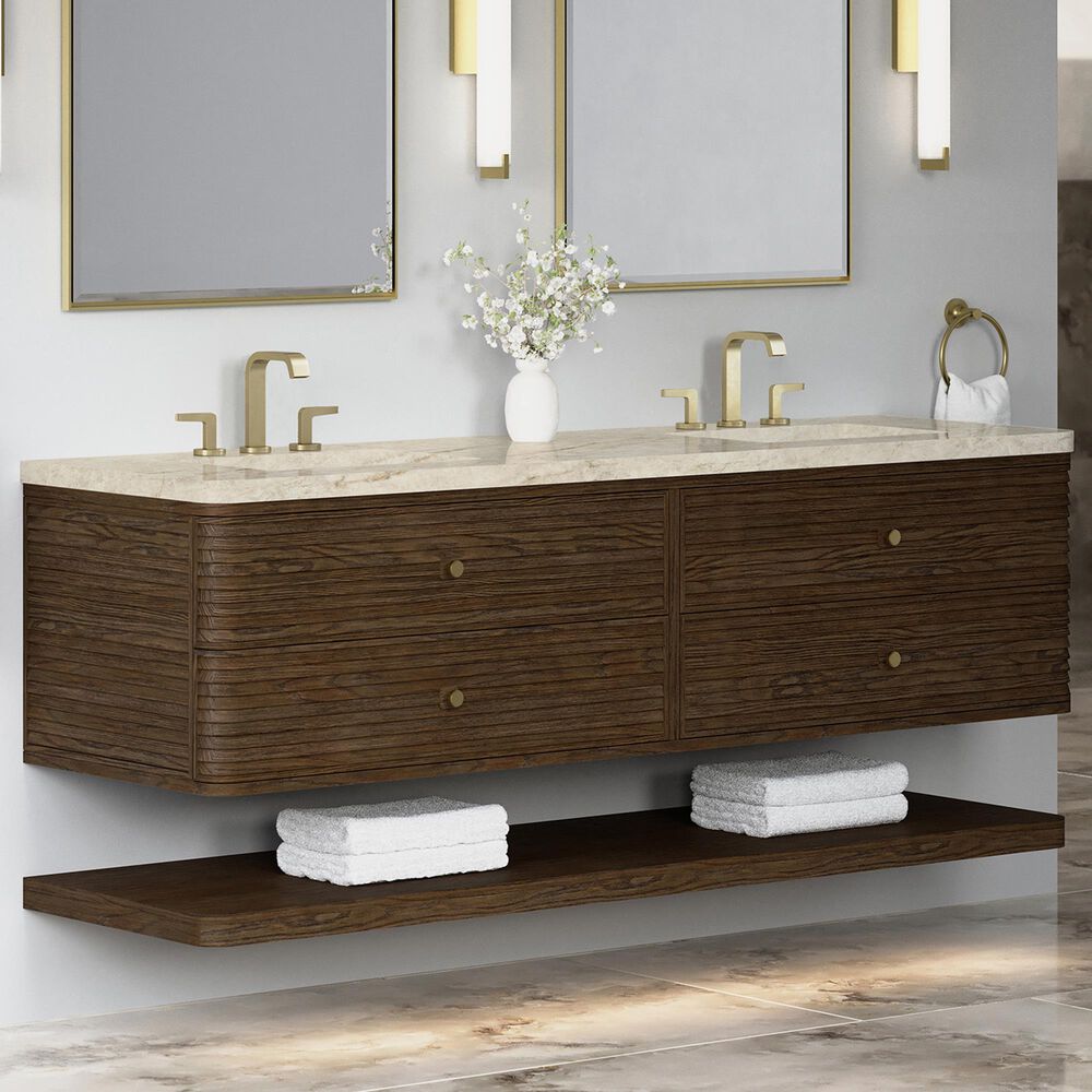 James Martin Allamari 72" Double Bathroom Vanity in Sable with 3 cm Tajnar Eclos Top and Rectangular Sinks, , large