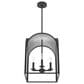 Hunter Dukestown 15" 4-Light Lantern Pendant in Natural Iron and Gold Leaf, , large