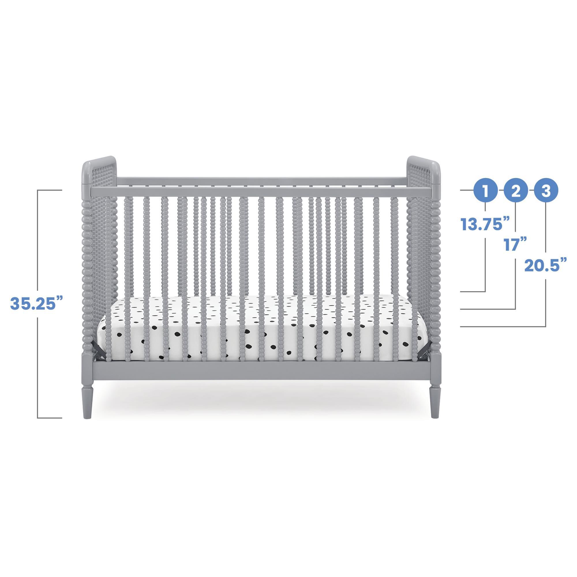 Delta Saint 4 In 1 Convertible Crib in Grey NFM