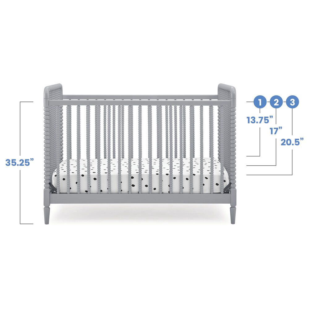 Delta Saint 4-In-1 Convertible Crib in Grey, , large