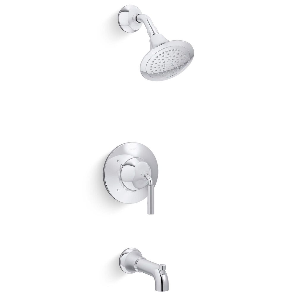 Kohler Tone Rite-Temp Bath and Shower Faucet Trim Kit in Polished Chrome, , large