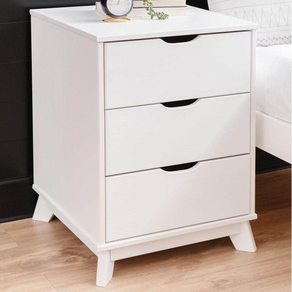 Linon Home Decor Polly 3-Drawer Nightstand in White, , large