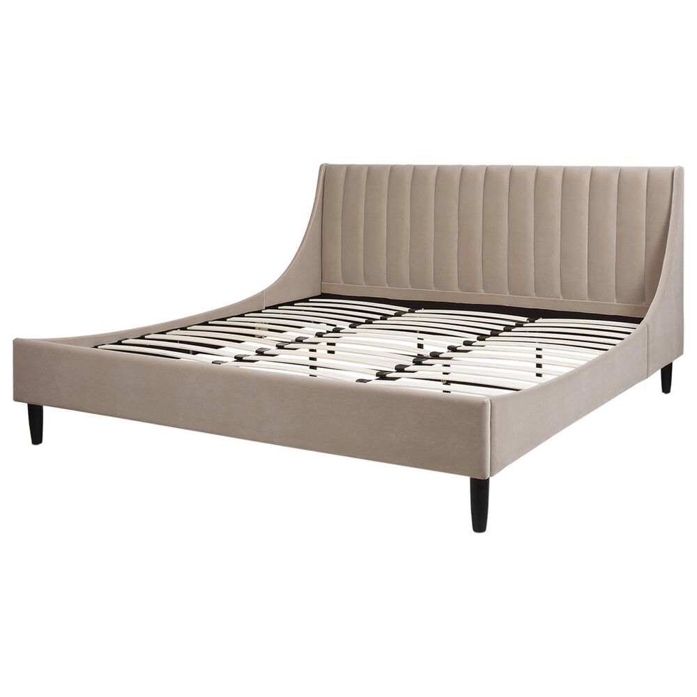 Jennifer Taylor Home Aspen King Platform Bed in Mink Beige, , large