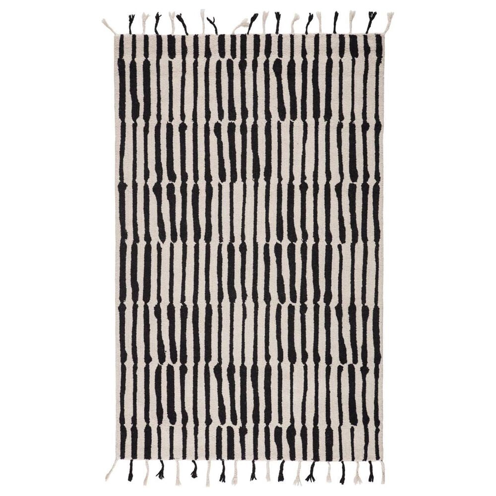 Jaipur Vera by Nikki Chu Saville 5" x 8" Snow White and Tap Shoe Area Rug, , large