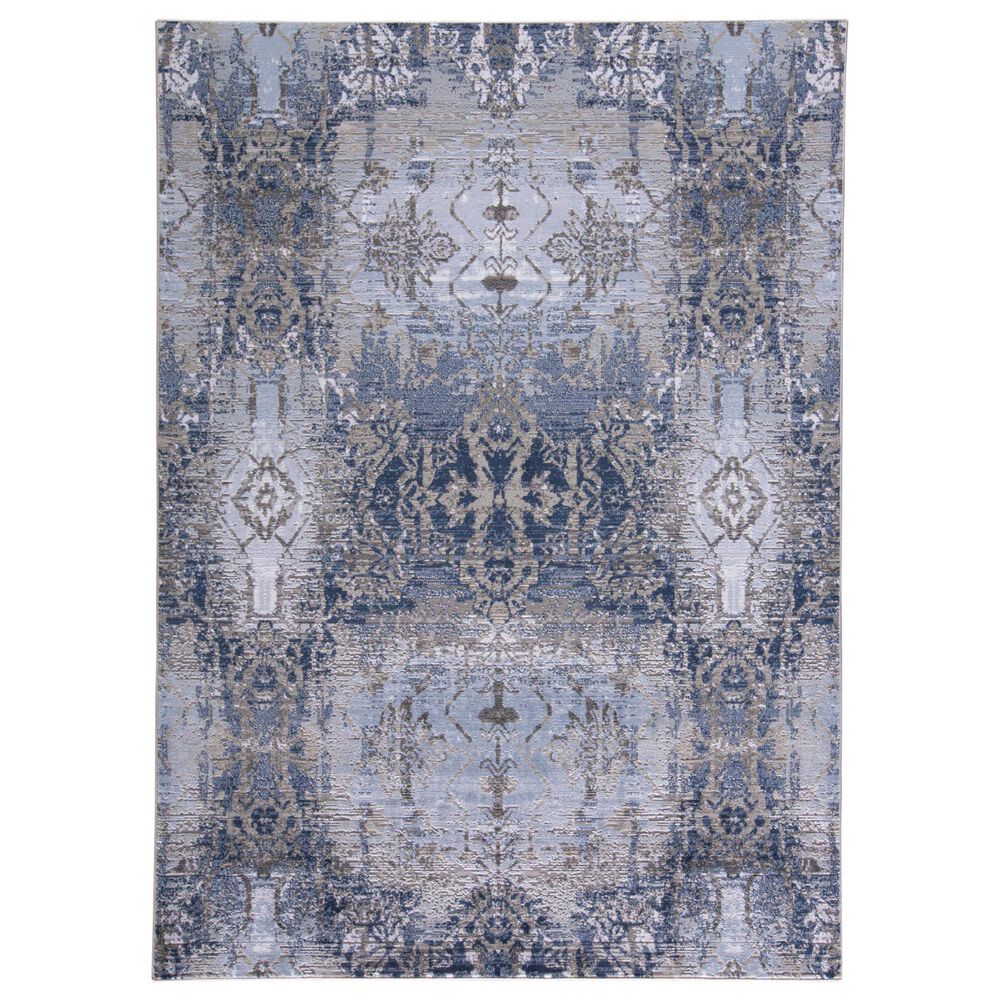 Feizy Gaspar 6"7" x 9"6" Light Blue and Sterling Area Rug, , large
