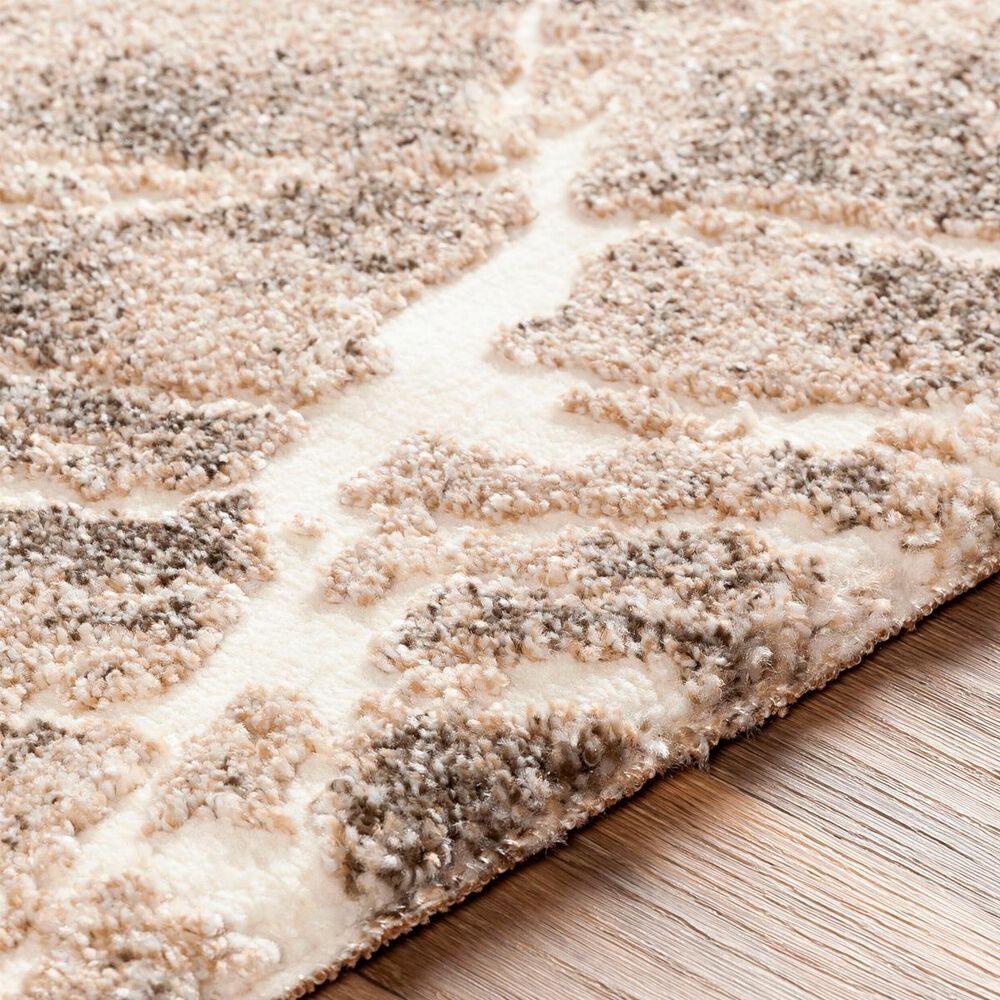 Surya Tuscany TUS-2300 White, Light Beige and Dark Brown 7&#39;10&quot; Square Area Rug, , large