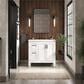Kohler Quo 36" Single Bathroom Vanity in White with 3 cm Pure White Quartz Top and Oval Sink, , large