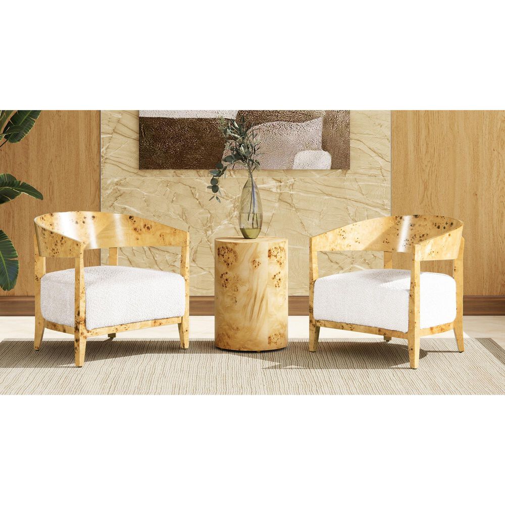 Jennifer Taylor Home Nebula 22" Side Table in Warm Natural Brown, , large