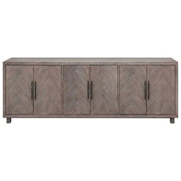 Wycliff Bay Palisades 90" 6-Door Console in Brushed Gray, , large