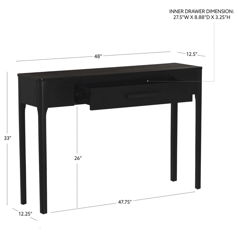 Linon Home Decor Wilcox Console Table in Black, , large