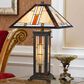 Cal Lighting Tiffany Table Lamp with 7W Night Light in Bronze, , large