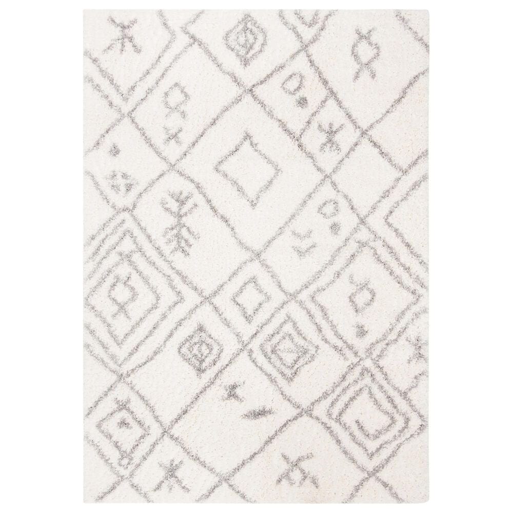 Safavieh Parma Shag PMA583A 5"3" x 7"6" Cream and Grey Area Rug, , large