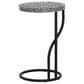 Linon Home Decor Padget Capiz Round Side Table in Black, , large