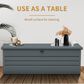 Hearth and Haven 260-Gallon Outdoor Metal Deck Box with Lockable Design in Carbon Black, , large