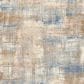 Nourison Rush 4" Round Blue and Beige Area Rug, , large