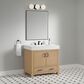 37B Alanya 36" Single Bathroom Vanity in Warm Oak with White Composite Stone Top, , large