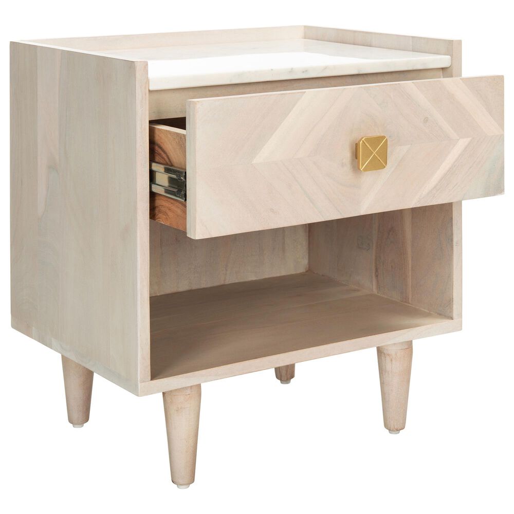 Safavieh Bora Nightstand in White Wash, , large
