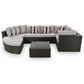 HOMLUX 7-piece Outdoor Conversation Set with Black Wicker in Light Gray, , large