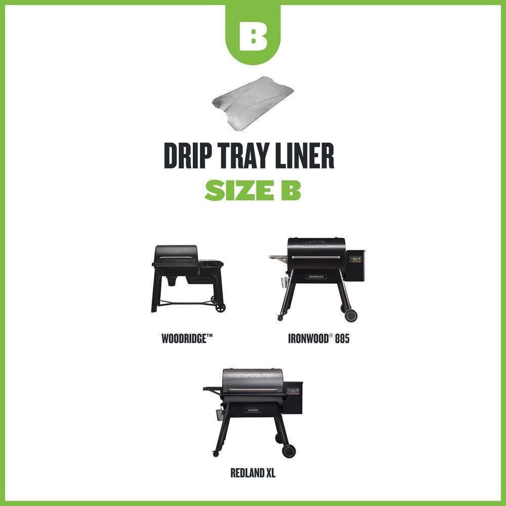 Traeger Grills 5-Pack Drip Tray Liner Size B, , large
