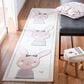 Safavieh Carousel CRK166 2" x 8" Ivory and Pink Kids Runner, , large