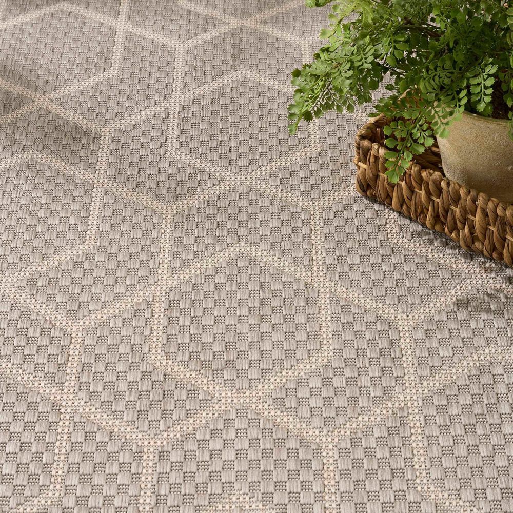 Nourison Horizon HOZ01 Grey 10&#39; x 14&#39; Indoor/Outdoor Area Rug, , large