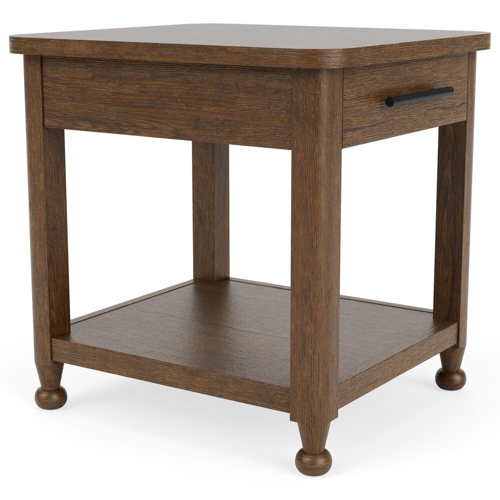 Riverside Furniture Calhoun End Table in Whiskey Oak, , large