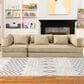 Jaxx Unsofa Stationary Sofa in Sand Velvet, , large