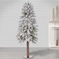 The Gerson Company 4.5" Heavy Flocked Christmas Alpine Tree in Green, , large